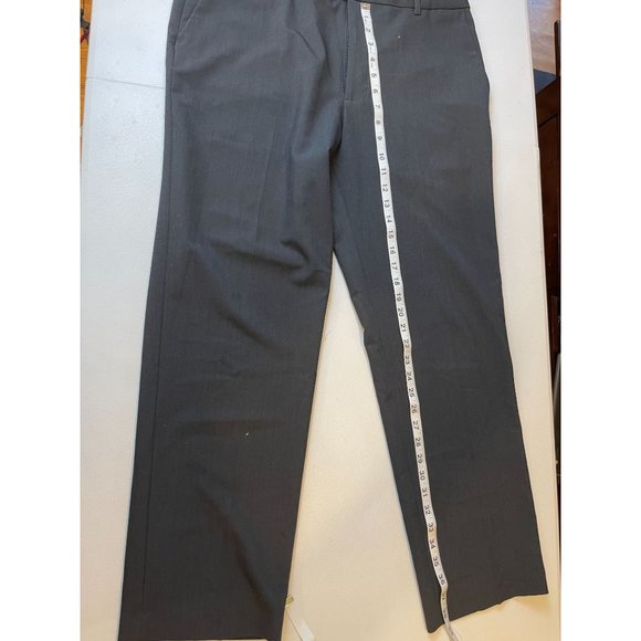 Van Heusen Mens Dress Pants Straight Leg Flat Front 505M103028 Charcoal SZ 36x30 - Picture 6 of 10